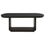 Leandro 78-inch Extension Dining Room Table - Burnished Black