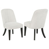 Leandro Upholstered Dining Side Chair - Cream (Set of 2)