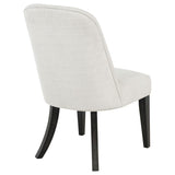 Leandro Upholstered Dining Side Chair - Cream (Set of 2)