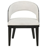 Leandro Upholstered Dining Arm Chair - Cream (Set of 2)