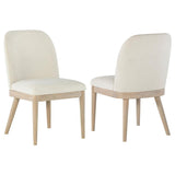 Solano Upholstered Dining Side - Chair Beige (Set of 2)