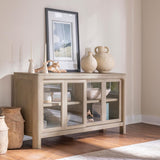 Solano Sliding Door Dining Sideboard Server - Weathered Mango