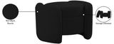 Horizon Boucle Fabric Upholstered Ottoman