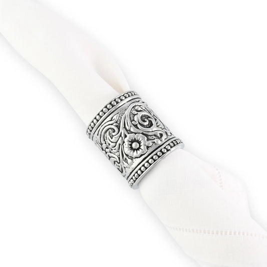 Concho Pattern Napkin Rings Set of 4