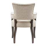 [Set of 2] Multi-Hued Armed Dining Chair, Cream *