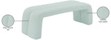 Arc Contemporary Faux Leather Bench - Stylish Seating for Bedroom, Foyer, or Entryway Decor