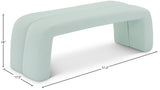 Arc Contemporary Faux Leather Bench - Stylish Seating for Bedroom, Foyer, or Entryway Decor