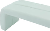 Arc Contemporary Faux Leather Bench - Stylish Seating for Bedroom, Foyer, or Entryway Decor