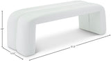 Arc Contemporary Faux Leather Bench - Stylish Seating for Bedroom, Foyer, or Entryway Decor
