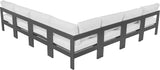 Nizuc - Outdoor Patio 7 Piece Modular Sectional With Gray Frame