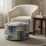 Navajo Navy Foot Pouf
