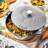 STAUB Cast Iron 3.75-qt Essential French Oven Rooster