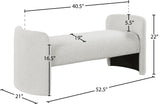 Peyton Contemporary Bench with Rounded Arms for Stylish Seating in Bedroom or Entryway Décor