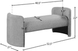 Peyton Contemporary Bench with Rounded Arms for Stylish Seating in Bedroom or Entryway Décor