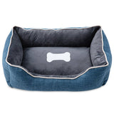 Small Dog Bed Cat Bed with Anti-Slip Bottom, Blue