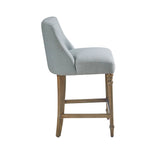 Transitional Upholstered Dining Counter Stool, Blue