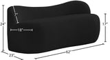 Flair Contemporary Bench with Curved Back - Elegant Seating Solution for Modern Home Decor