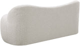 Flair Contemporary Bench with Curved Back - Elegant Seating Solution for Modern Home Decor