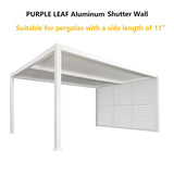 PURPLE LEAF Louvered Pergola Accessory Aluminum Louver Grille for Optimal Privacy, Sunlight Control Side Fixed Shutter Wall, Pergola Not Included