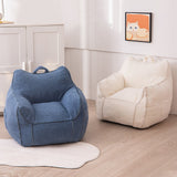 MAXYOYO Kids Bean Bag Chair, Sherpa Bean Bag Couch with Decorative Edges for children's room (Blue)