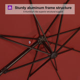 PURPLE LEAF Patio Cantilever Umbrella with Aluminum Offset Hanging for Pool Garden Deck