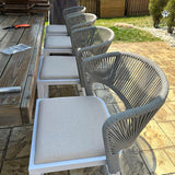 PURPLE LEAF Bar Stool Rattan Bar Stools Counter Stools with Back Metal Bar Height Stool Outdoor Bar Chair for Garden Kitchen