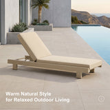 PURPLE LEAF Outdoor Daybed for Patio,  Poolside Chaise Lounge Bed with Cushion, Olefin Blend Fabric, Aluminum Frame Sunbed with Side Table for Deck and Backyard