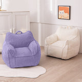 MAXYOYO Kids Bean Bag Chair, Sherpa Bean Bag Couch with Decorative Edges for children's room (Purple)