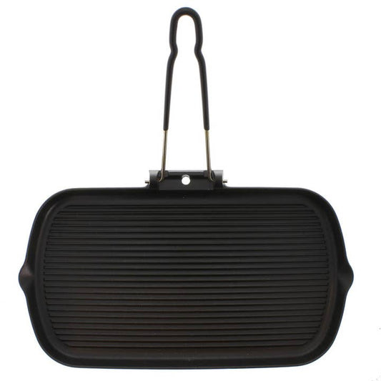Chasseur French Cast Iron 14" Rectangle Grill w/ Fold Handle