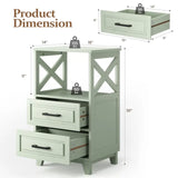 Wholesale Tall Nightstand with 2 Drawers and Open Shelf Above
