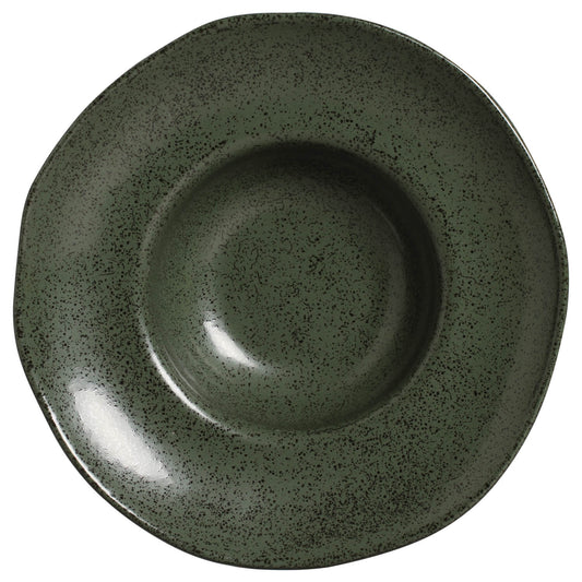 DEEP RIM PLATE  STONEWARE Ø 11.02x2.56" GREENERY