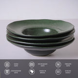 DEEP RIM PLATE  STONEWARE Ø 11.02x2.56" GREENERY