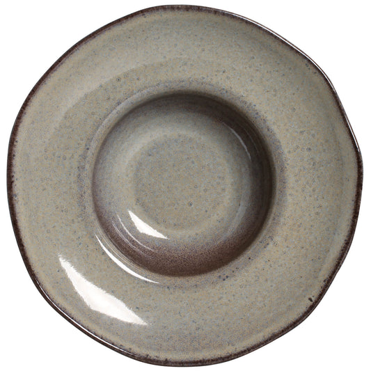 DEEP RIM PLATE  STONEWARE Ø 11.02x2.56" TOURMALINE