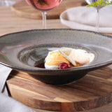DEEP RIM PLATE  STONEWARE Ø 11.02x2.56" TOURMALINE