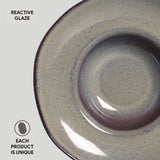 DEEP RIM PLATE  STONEWARE Ø 11.02x2.56" TOURMALINE