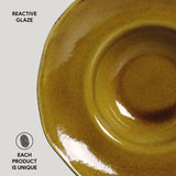 DEEP RIM PLATE  STONEWARE Ø 11.02x2.56" AMBER