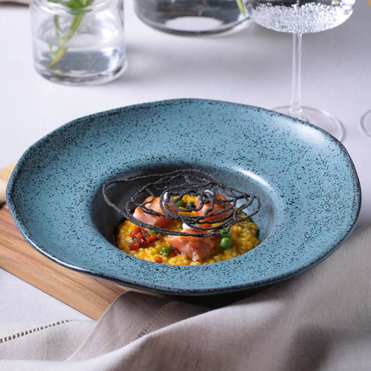 DEEP RIM PLATE  STONEWARE Ø 11.02x2.56" NIGHT SKY