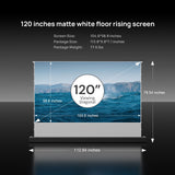 100''-120'' Matte White Motorized Floor Rising Screen