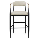 Tina Fabric Upholstered Bar Chair Beige (Set of 2)