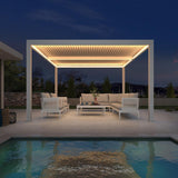 PURPLELEAF Strip Light, Upgraded Version 3000K Warm White Light, 24V Safe Low Voltage Waterproof Strip Light, Suitable for White Louvered Pergola