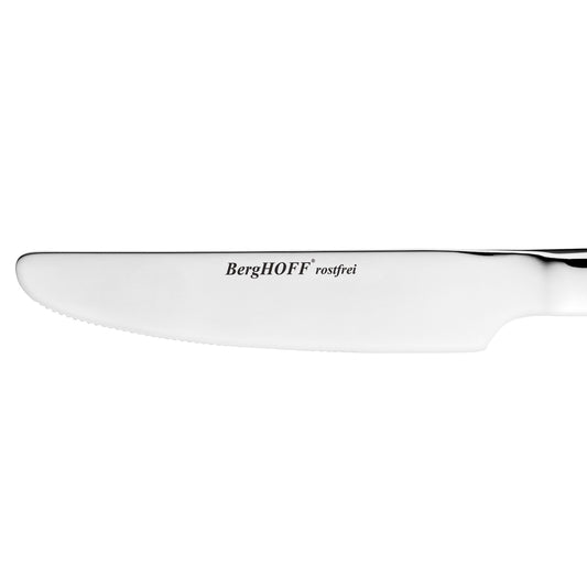 BergHOFF Essentials 12Pc Stainless Steel Flatware Set, Dinner Knives, Quadro, 8.25"