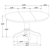 Orrison 5-Piece Oval 62-Inch Extension Leaf Dining Set Linen
