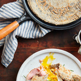 Staub Cast Iron 11-inch Crepe Pan with Spreader & Spatula - Matte Black