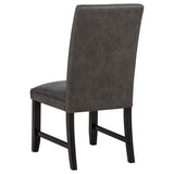 Averill 7-Piece White Marble Top Dining Set – Dark Grey and Coffee Bean