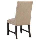 Averill 7-Piece White Marble Top Dining Set – Tan and Coffee Bean