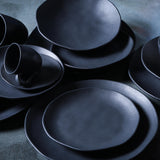 DINNER PLATE ORGANIC STONEWARE Ø 10.43" MATTE BLACK