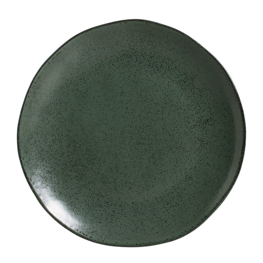 DINNER PLATE ORGANIC STONEWARE Ø 10.43" GREENERY