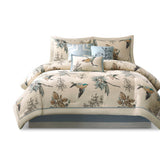 Garden Study Cotton Twill Comforter Set, Khaki