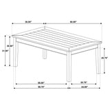 Atwood 5-Piece Rectangular Wood Dining Set Warm Brown