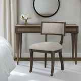 [Set of 2] Curve Back French Antique Dining Chair, Beige